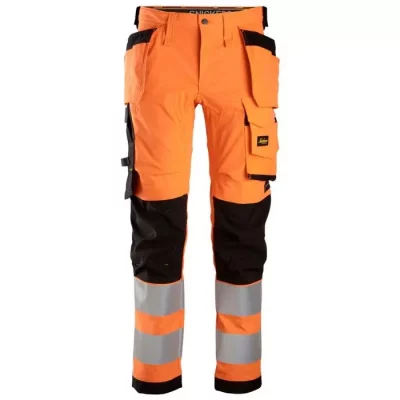 Allround, High-Vis Stretch Werkbroek met holsterzakken KL2 6243 Snickers